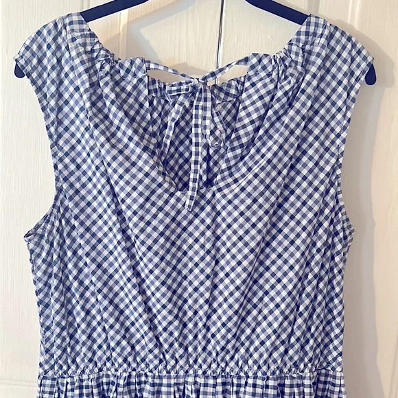 Merona Blue and White Pleated Sundress - Picture 3 of 4